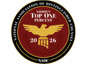 National Association Of Distinguished Counsel | Nation's Top One percent | 2026 | NADC